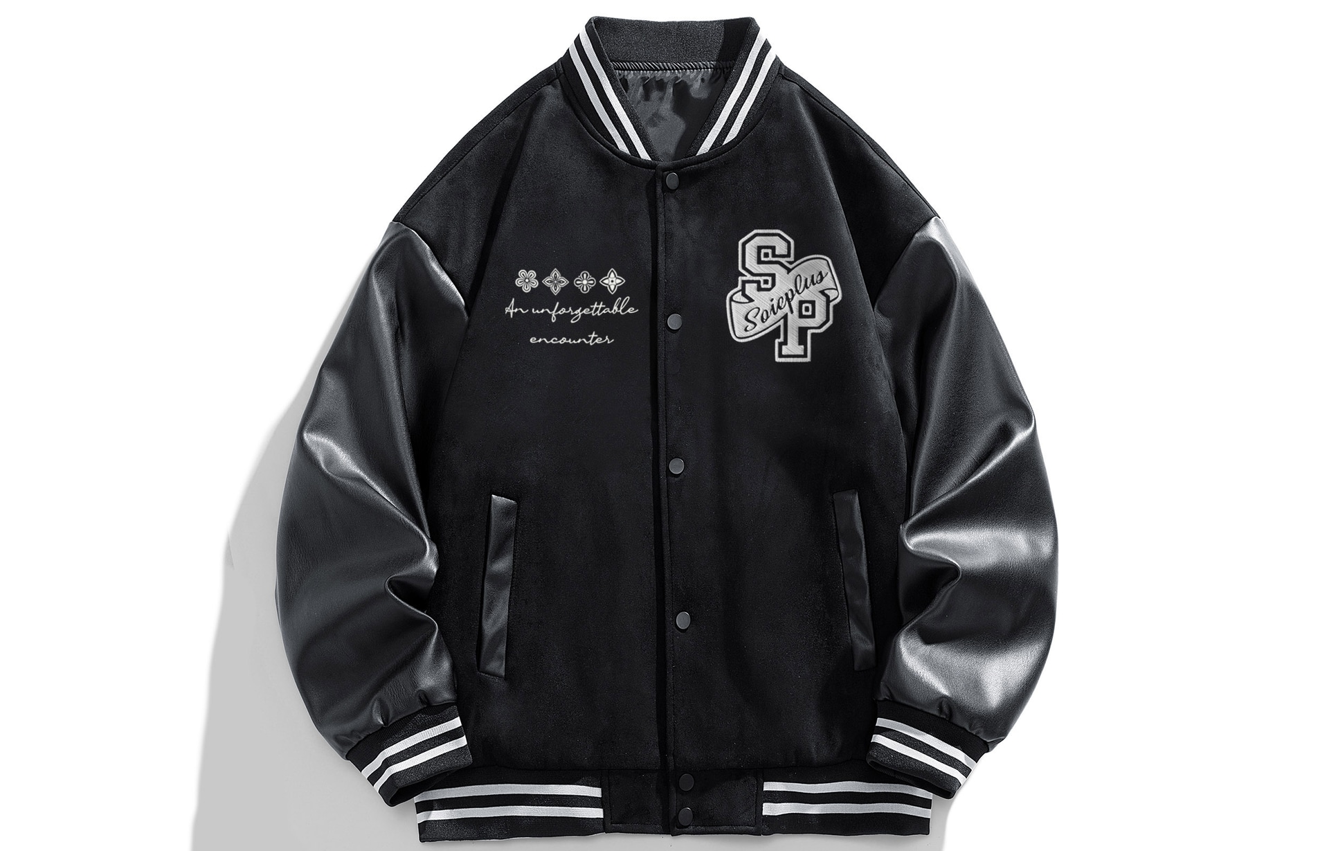 SOIEPLUS Retro Street Baseball Jacket
