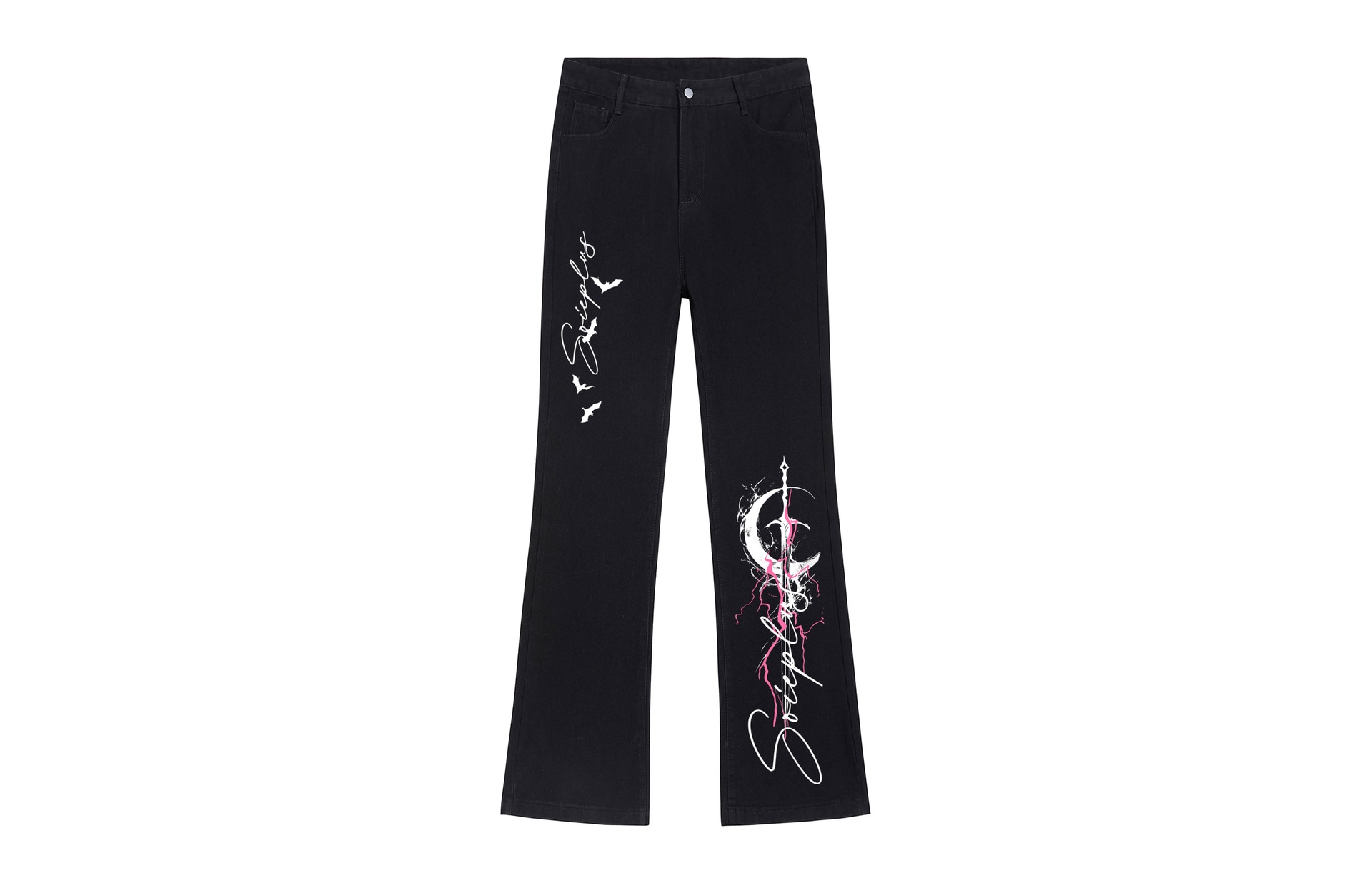 SOIEPLUS Lightning Logo Jeans