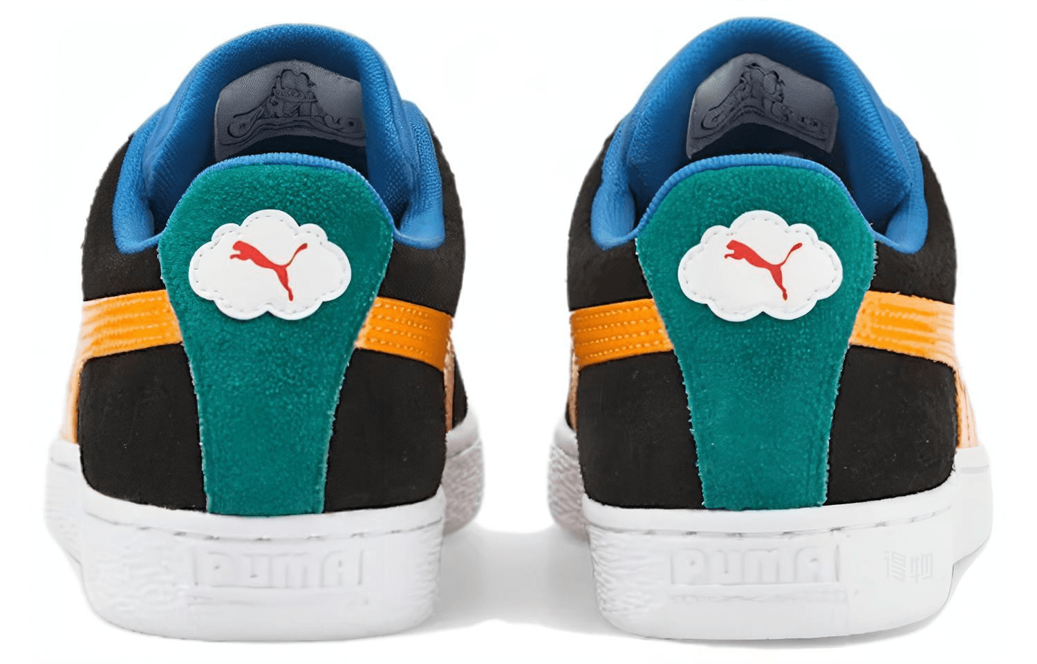 Puma Suede Black Blue Yellow — фото 10