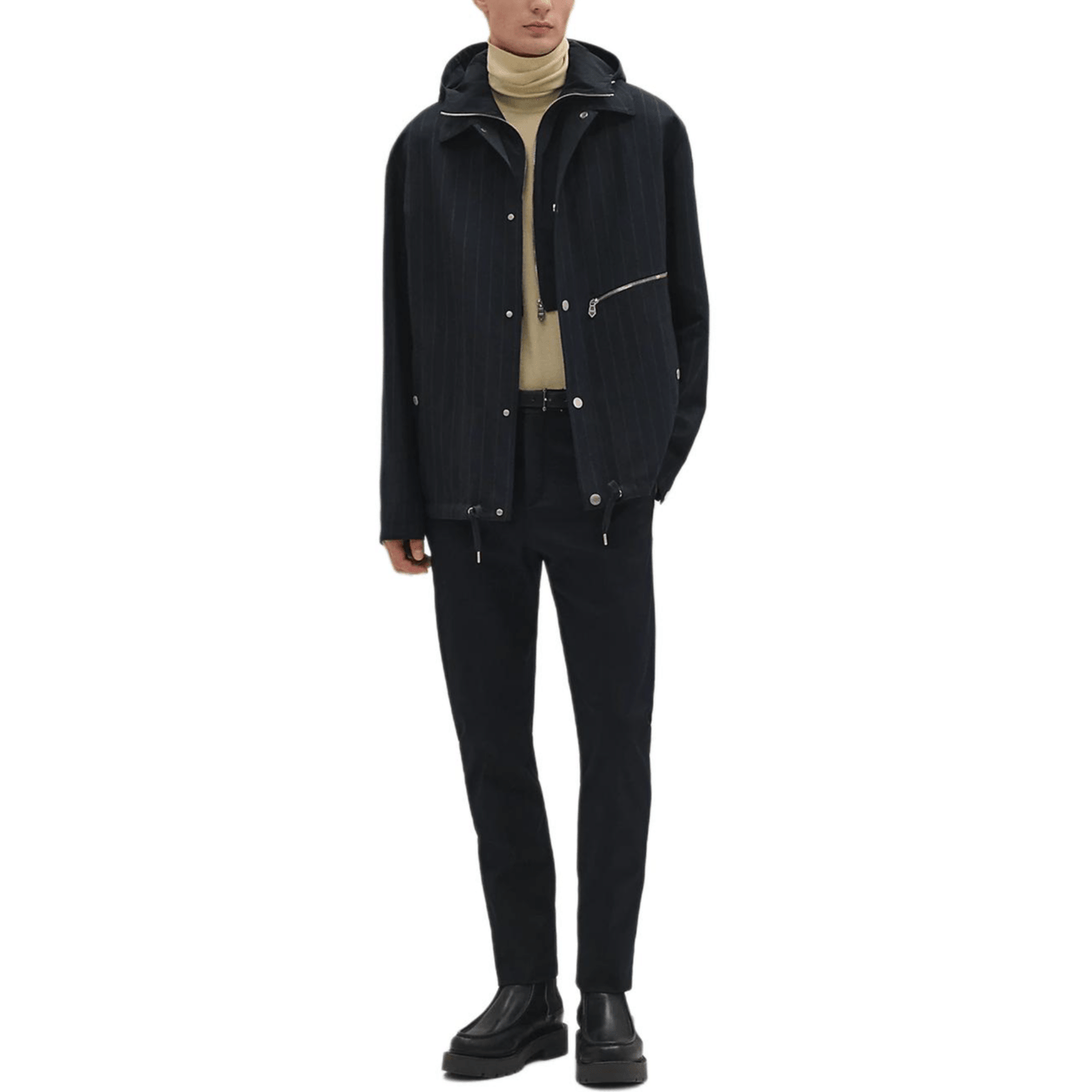 HERMES/爱马仕 HERMES FW25 Detachable Hood Coat