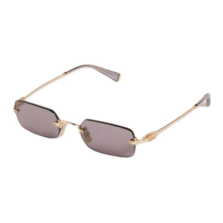 Очки Miu Miu Metal Rectangular Sunglasses Gold
