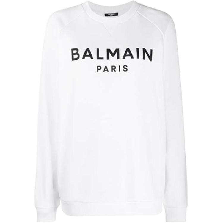 Balmain SS22 Logo Crewneck Sweatshirt White