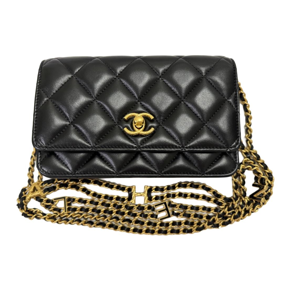 CHANEL 24S Chain Bag Black