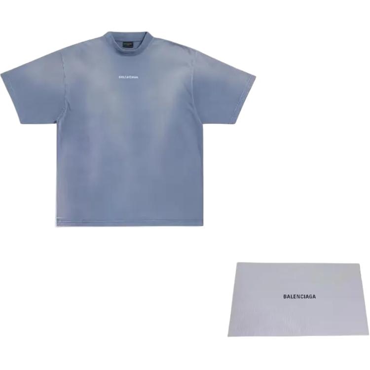 Balenciaga FW23 Blue White Tee — фото 6