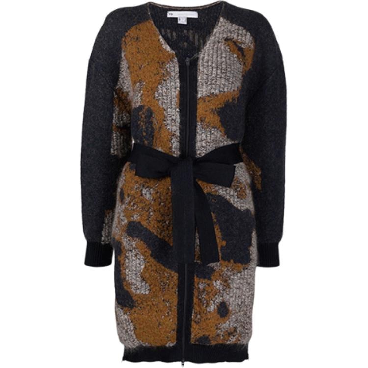 Y-3 FW21 Camo Knit Sweater Brown