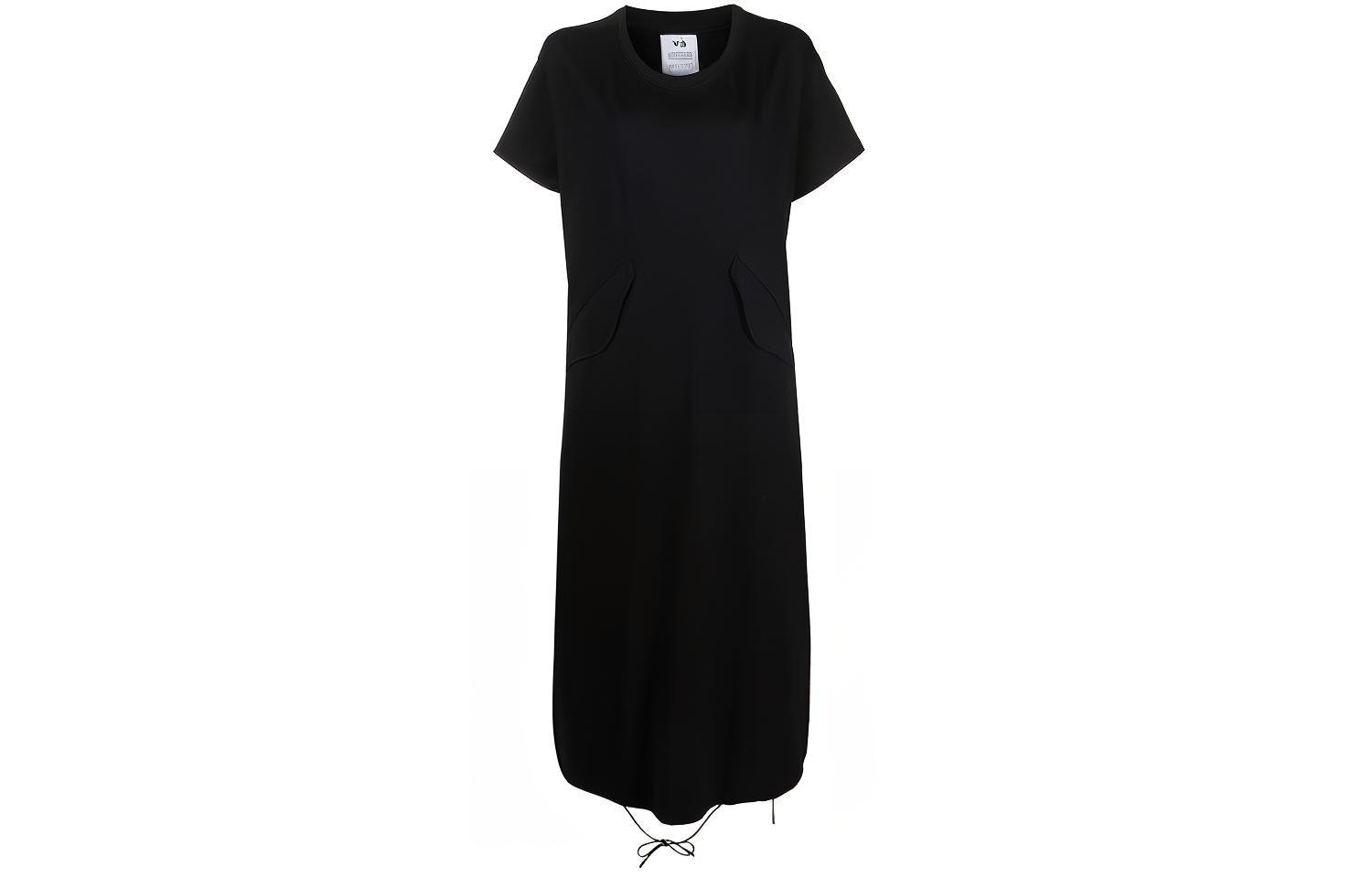 Y-3 FW21 Black Maxi T-Shirt Dress