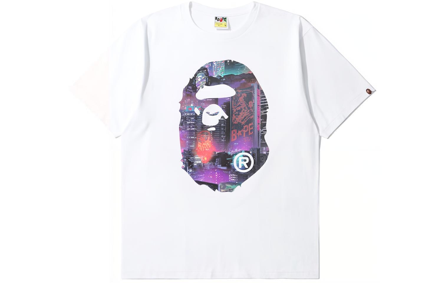 A BATHING APE Neon Tokyo Head Tee