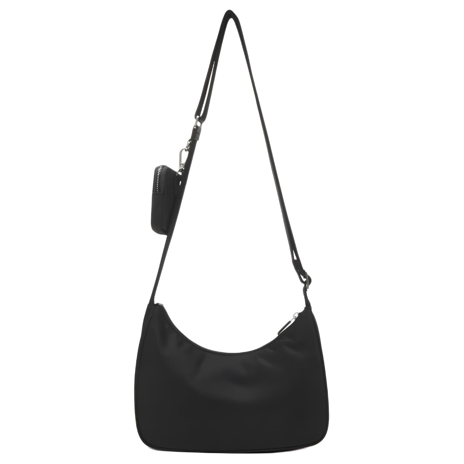 MLB Large Logo Nylon Bag Black — фото 3