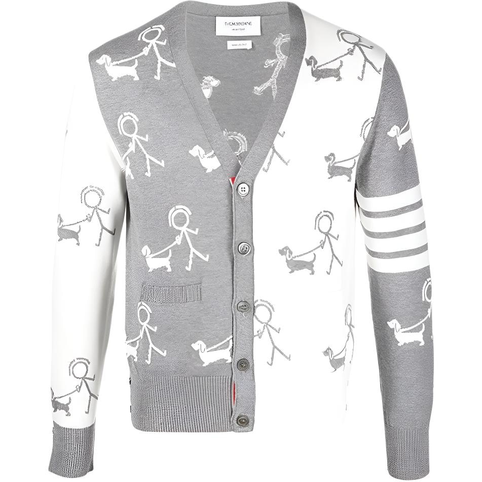 Thom Browne V-Neck Knit Cardigan
