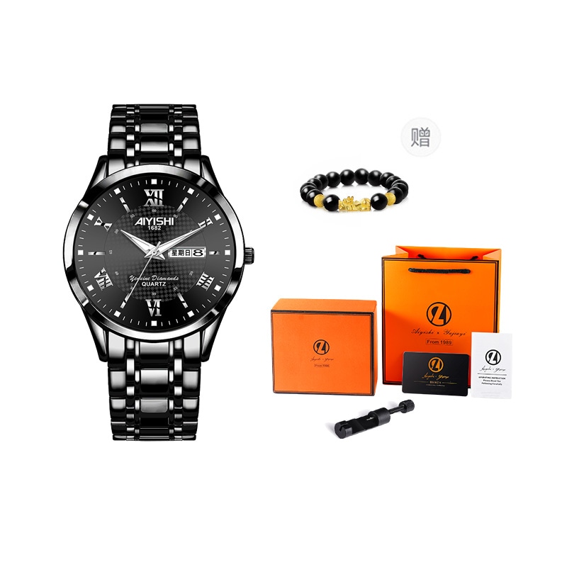 爱依士 AIYISHI AIYISHI Quartz Watch Black Dial
