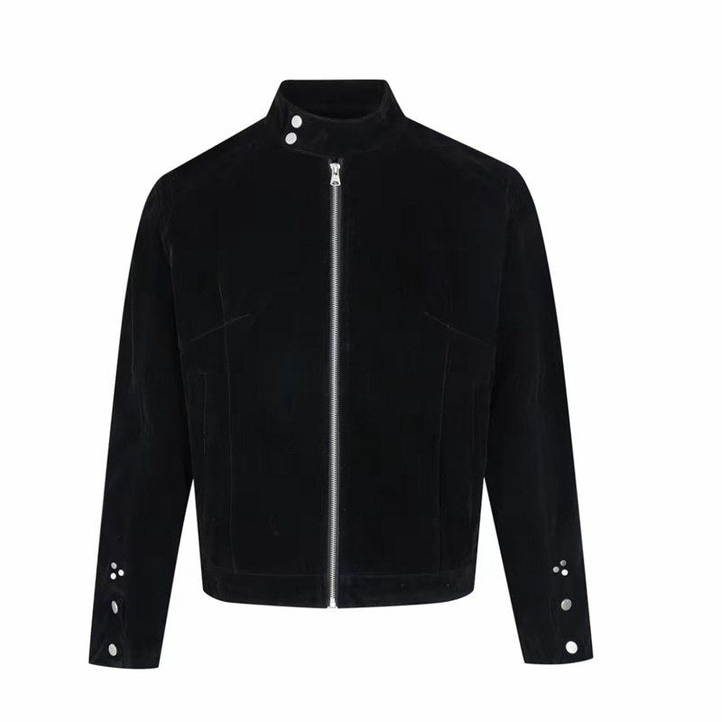 Dme 【dme】 美式潮流复古质感立领毛绒仿麂皮袖口纽扣设计超吸睛摩登时代时尚担当夹克 男女同款 — фото 2