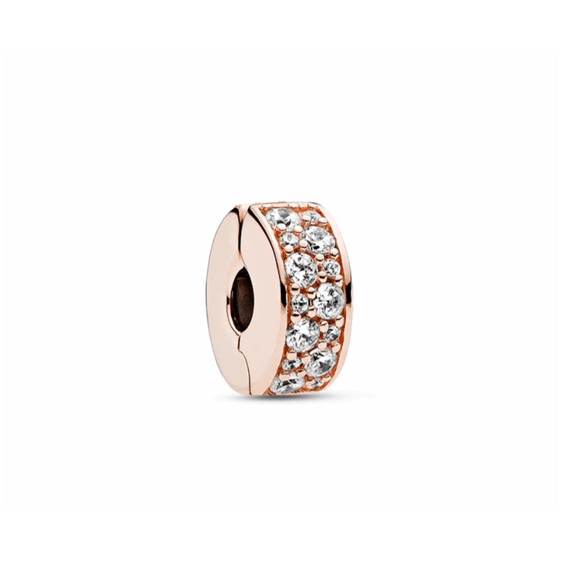 Pandora/潘多拉 Pandora Sparkling Elegance Silicone Clip Rose Gold