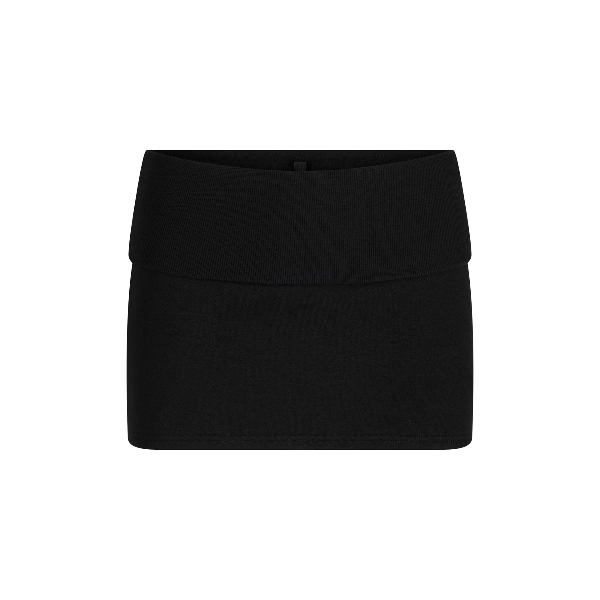 Skims Cotton Fleece Foldover Mini Skirt