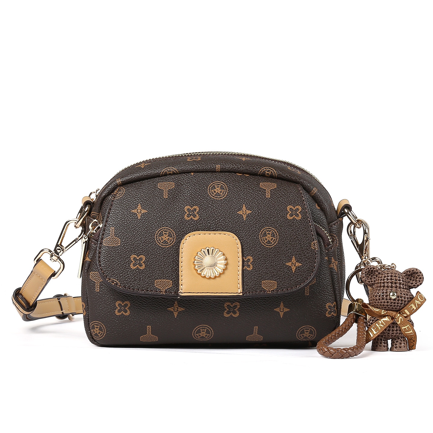 TUCANO Latte Brown PVC Shoulder Bag