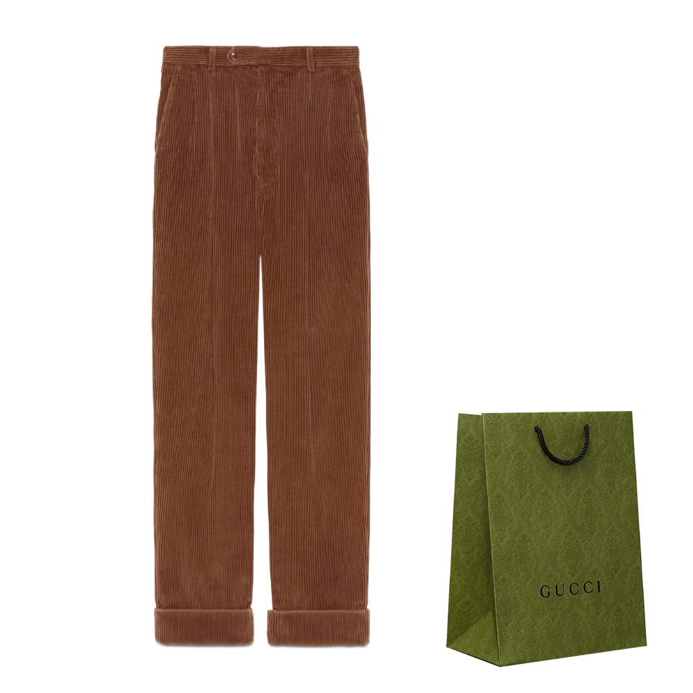 Gucci SS22 Corduroy Trousers Brown — фото 2