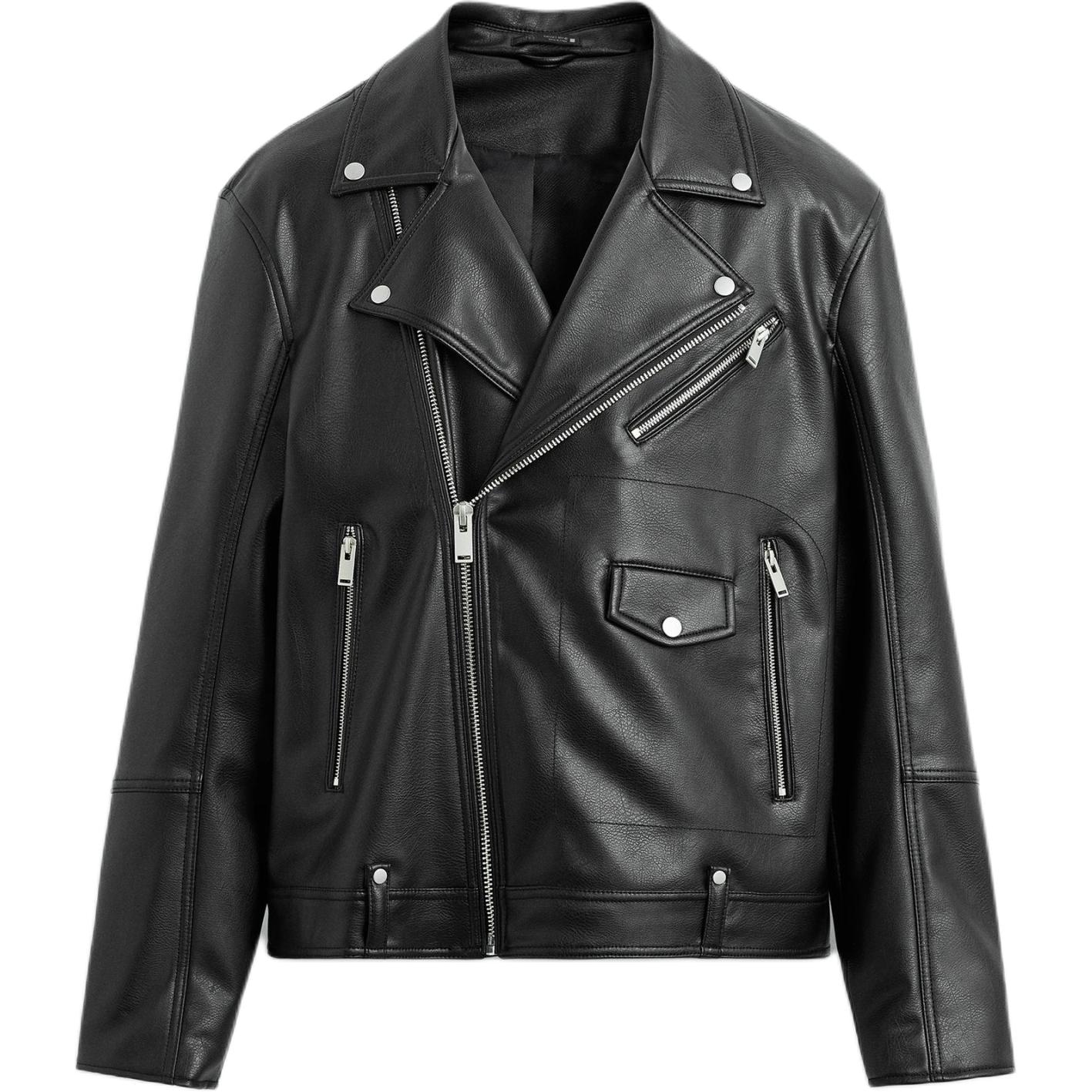 ZARA Asymmetric V-Collar Biker Jacket