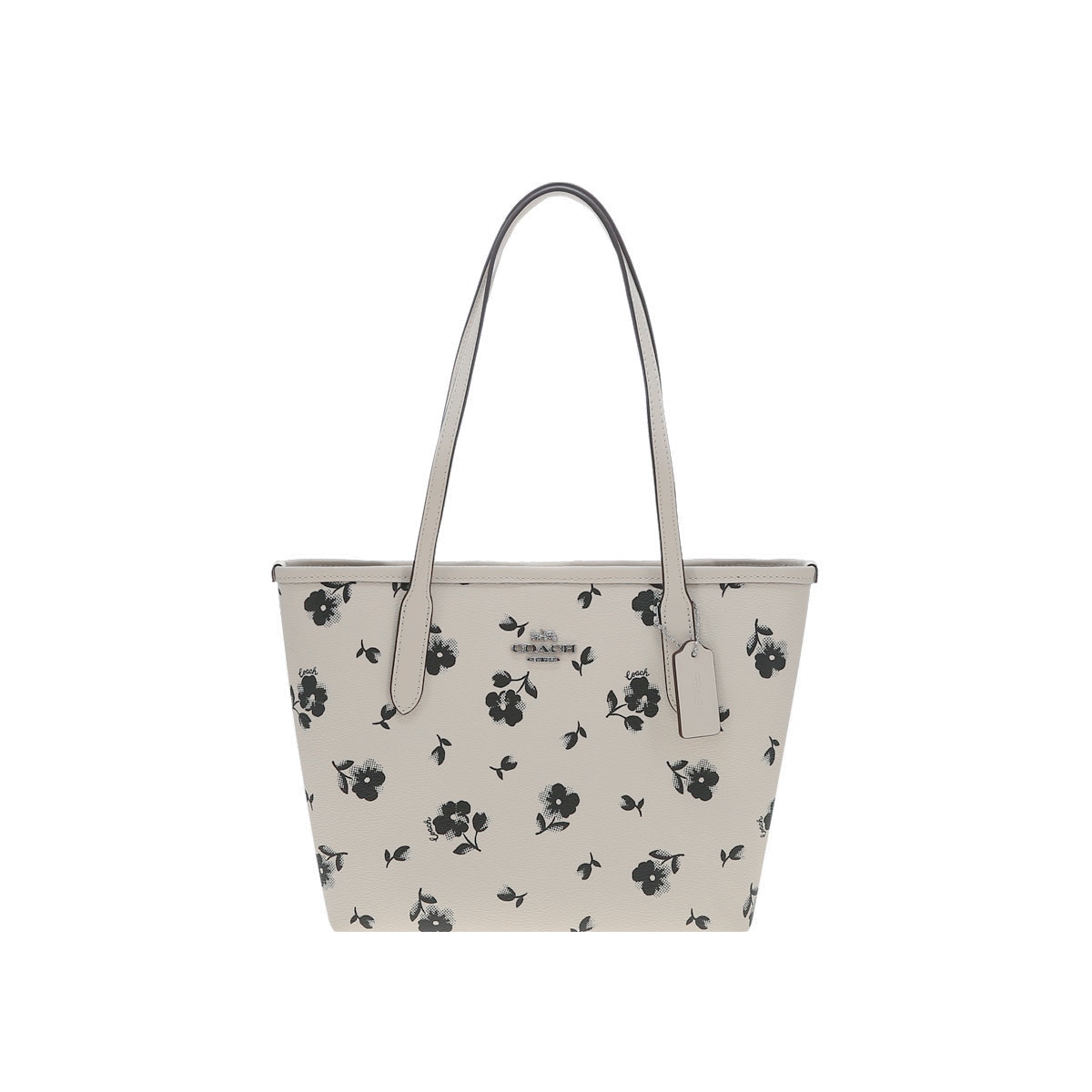 COACH/蔻驰 Coach City 24 Tote Bag Small Black Beige