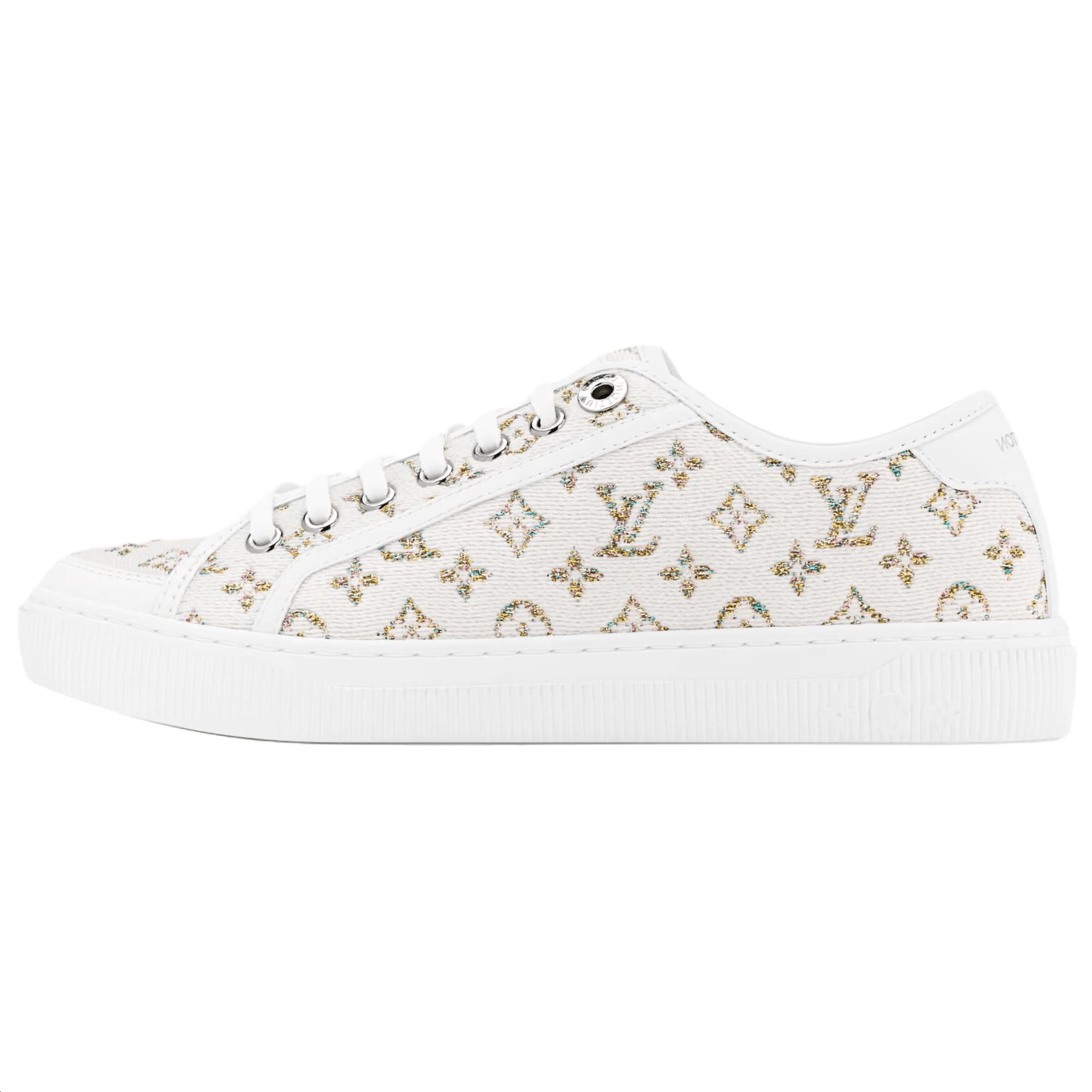Louis Vuitton Lagoon Floral Canvas Sneakers White — фото 5