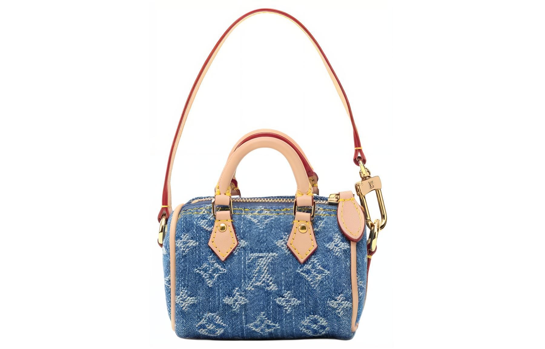 LOUIS VUITTON/路易威登 Louis Vuitton Speedy Denim Bucket Bag