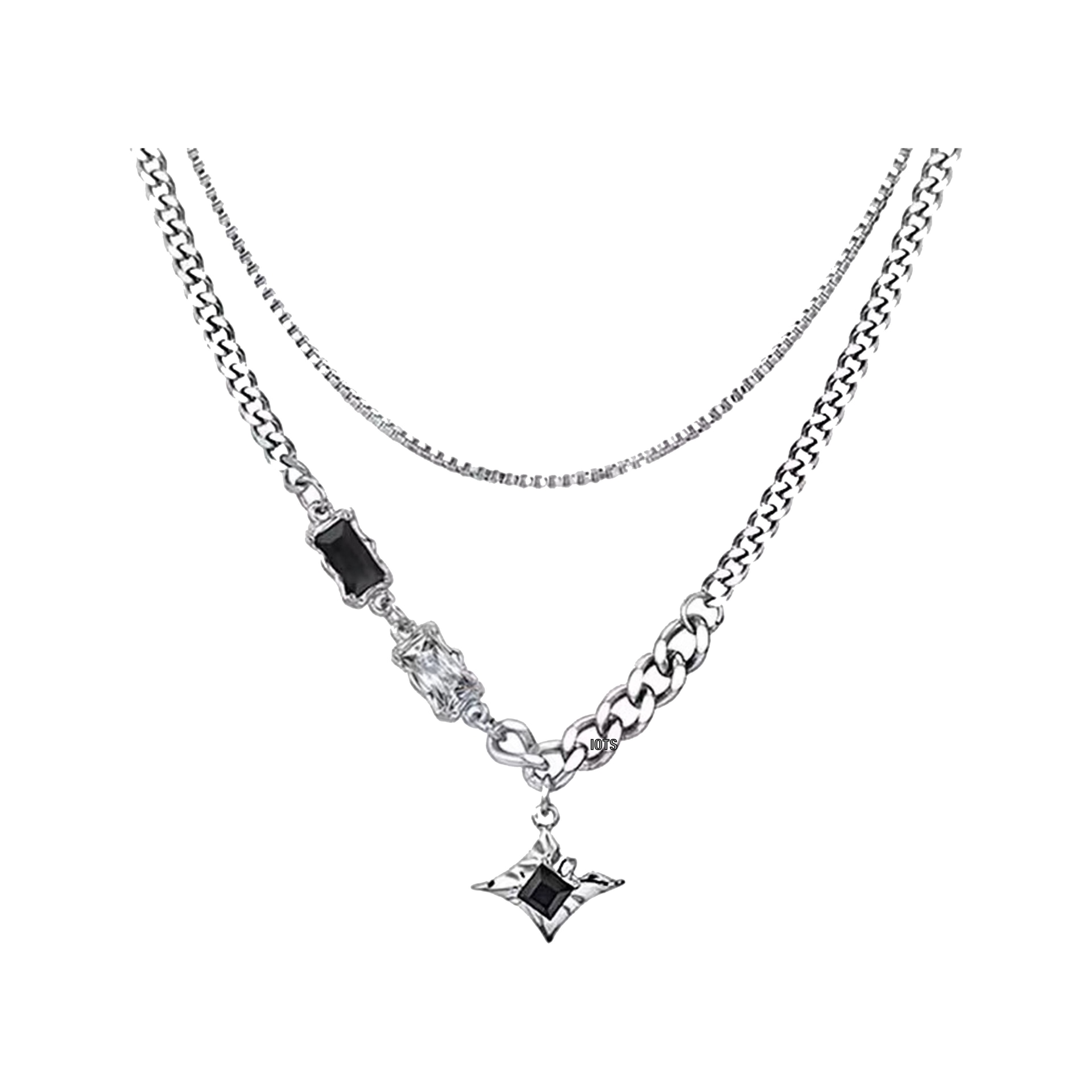IOTS Dark Silver Star Necklace