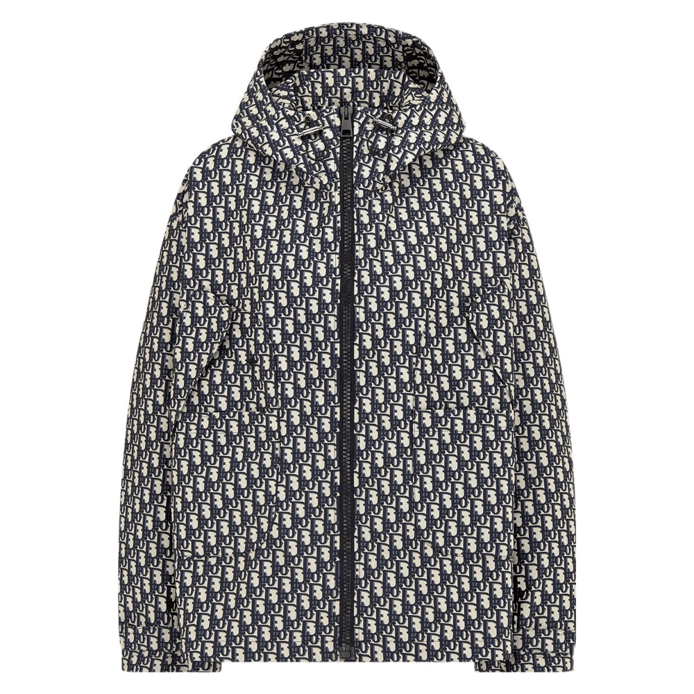 Dior SS23 Logo Zip Hoodie Blue