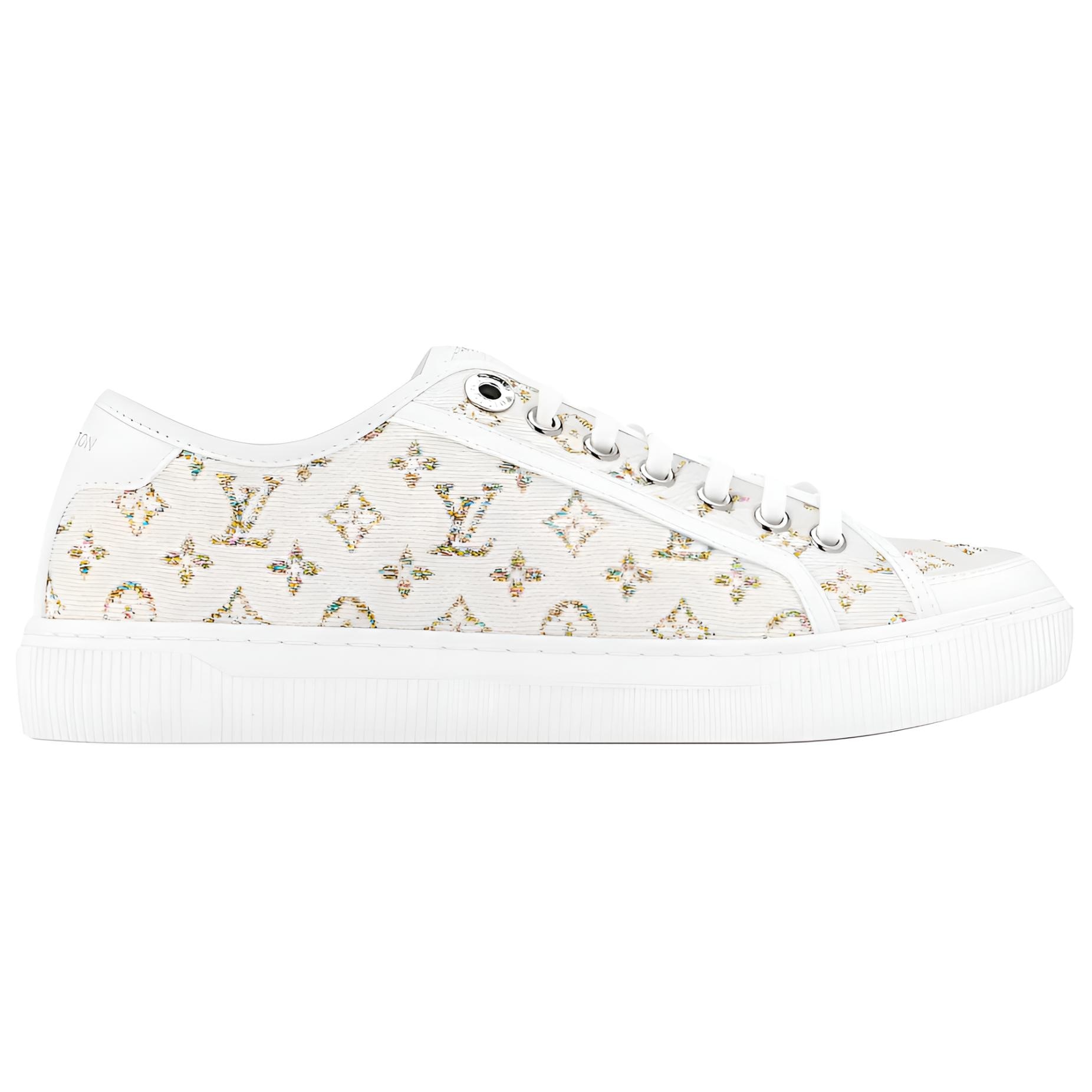 Louis Vuitton Lagoon Floral Canvas Sneakers White — фото 6
