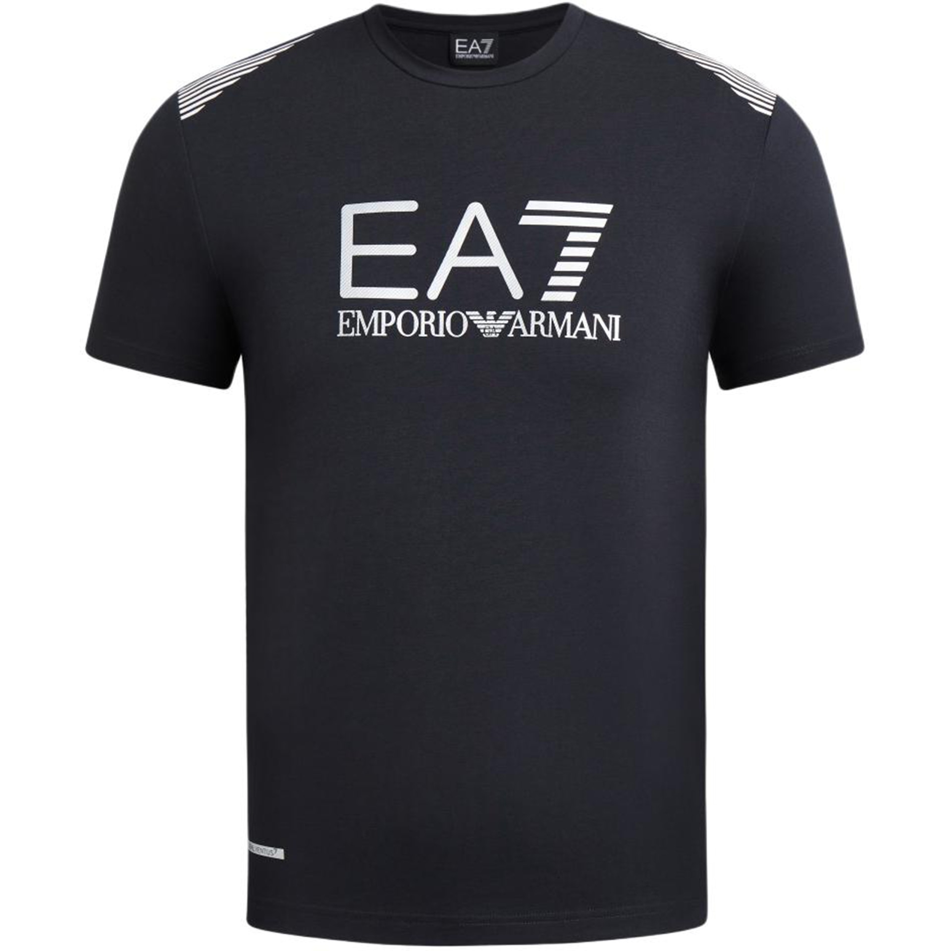 EMPORIO ARMANI/阿玛尼 Emporio Armani EA7 SS24 Letter Print Crew Neck T-Shirt Navy Blue