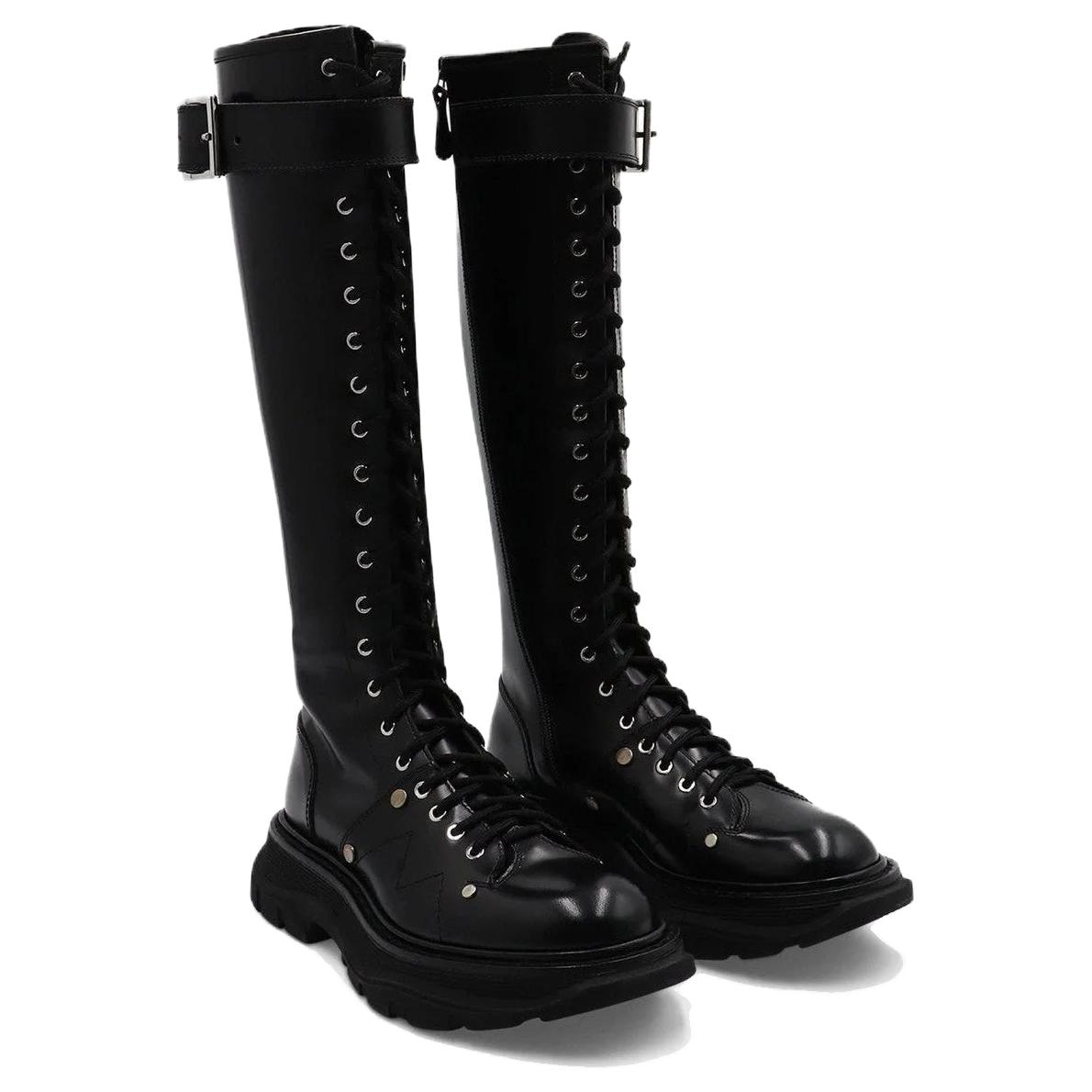Alexander McQueen Tread High Boots Black — фото 9