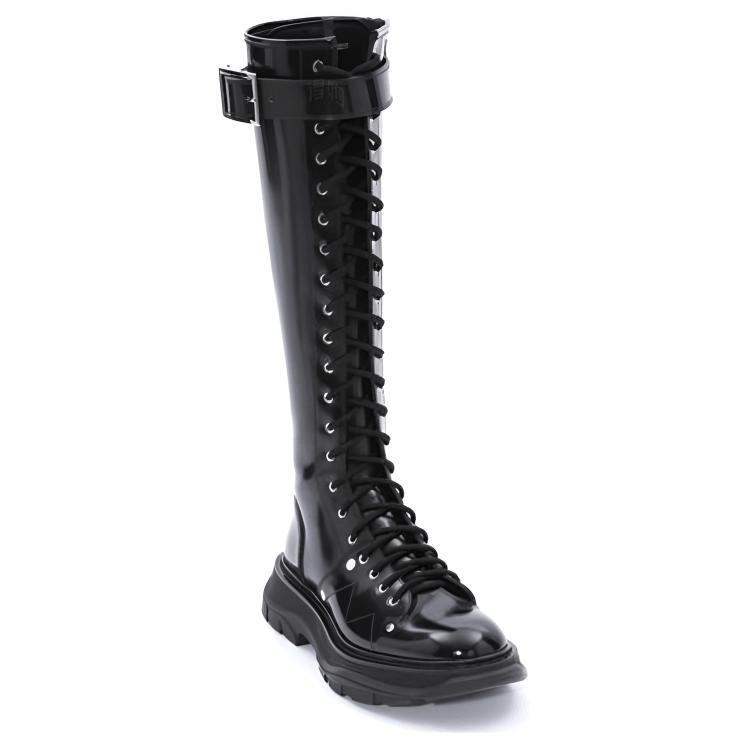 Alexander McQueen Tread High Boots Black — фото 7