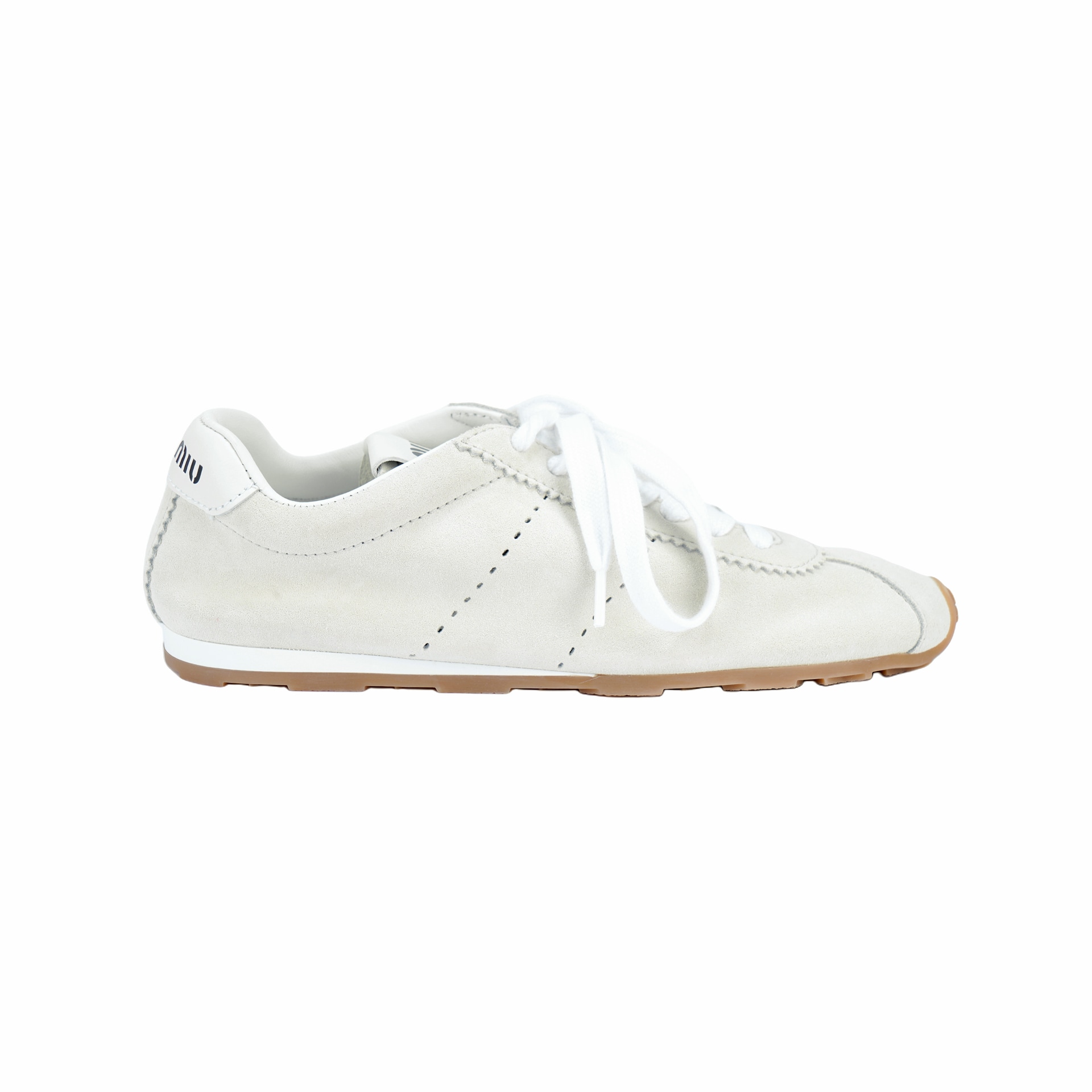 Miu Miu Beige Low-Top Sneakers — фото 6