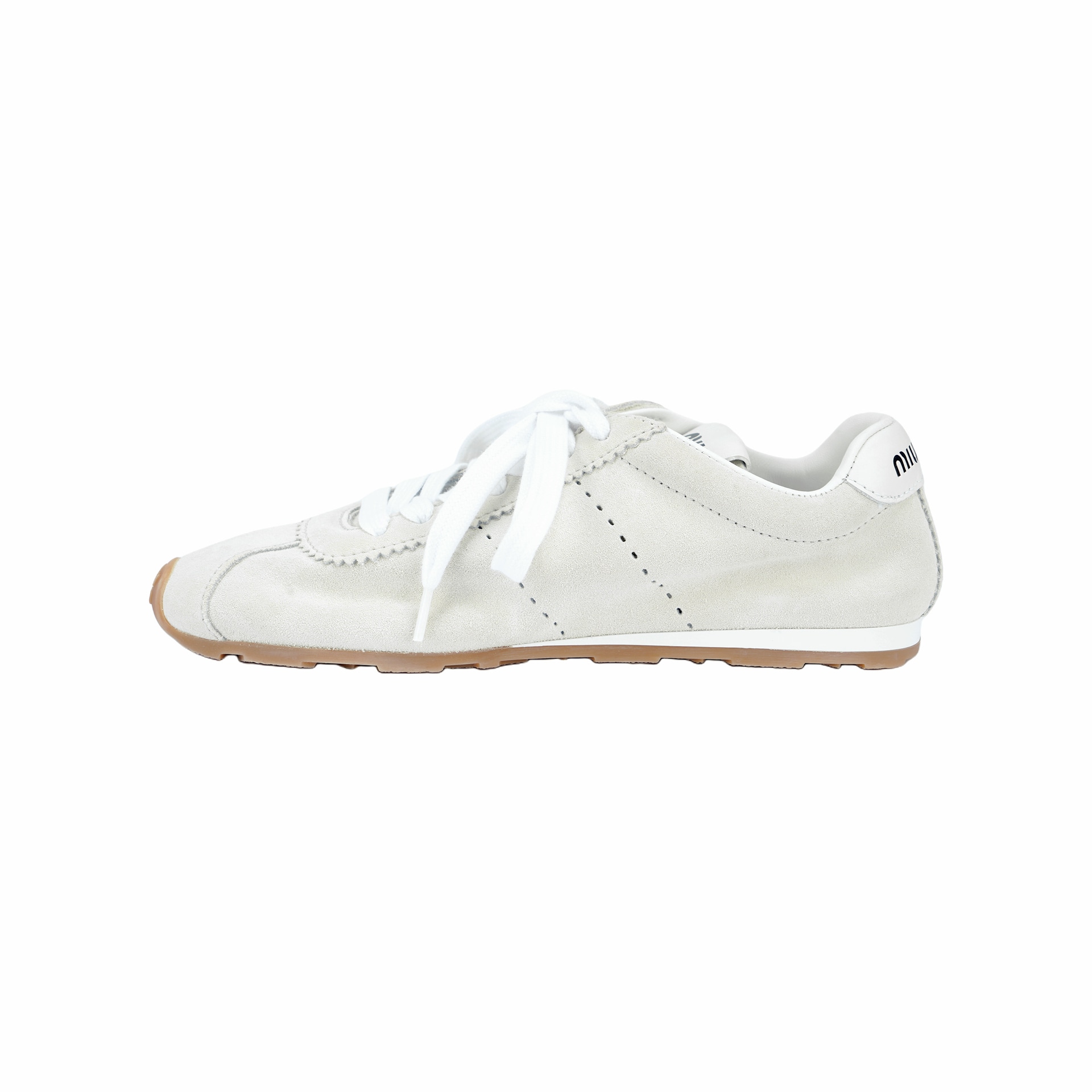 Miu Miu Beige Low-Top Sneakers — фото 5