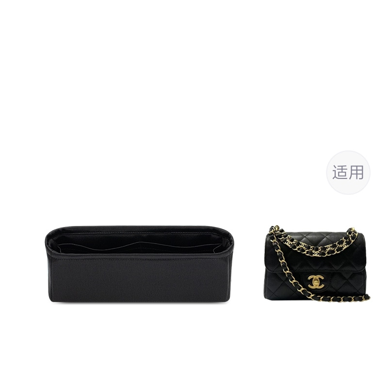 FANJI CHANEL 25P Double Chain Flap Bag Medium Black