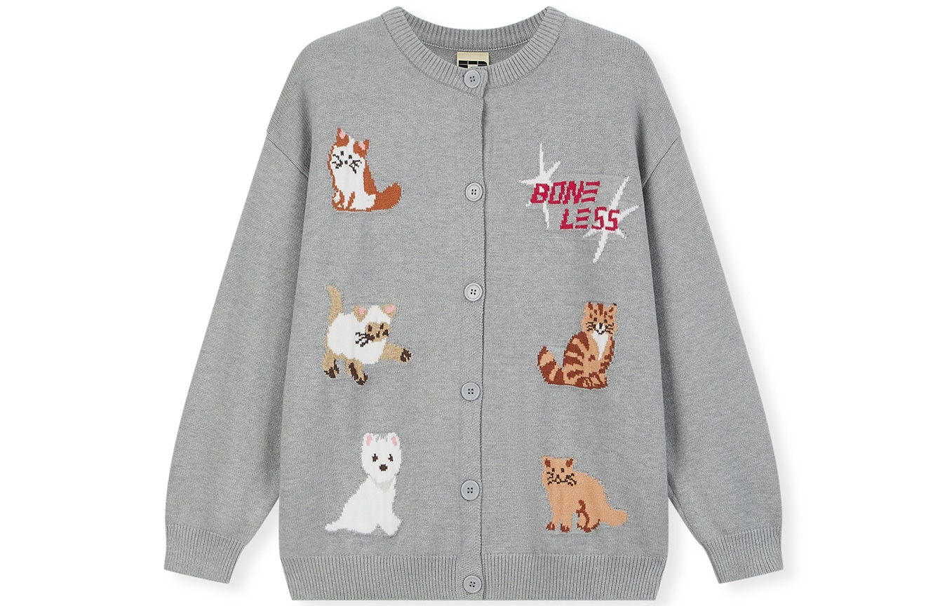 BONELESS Jacquard Knit Cardigan