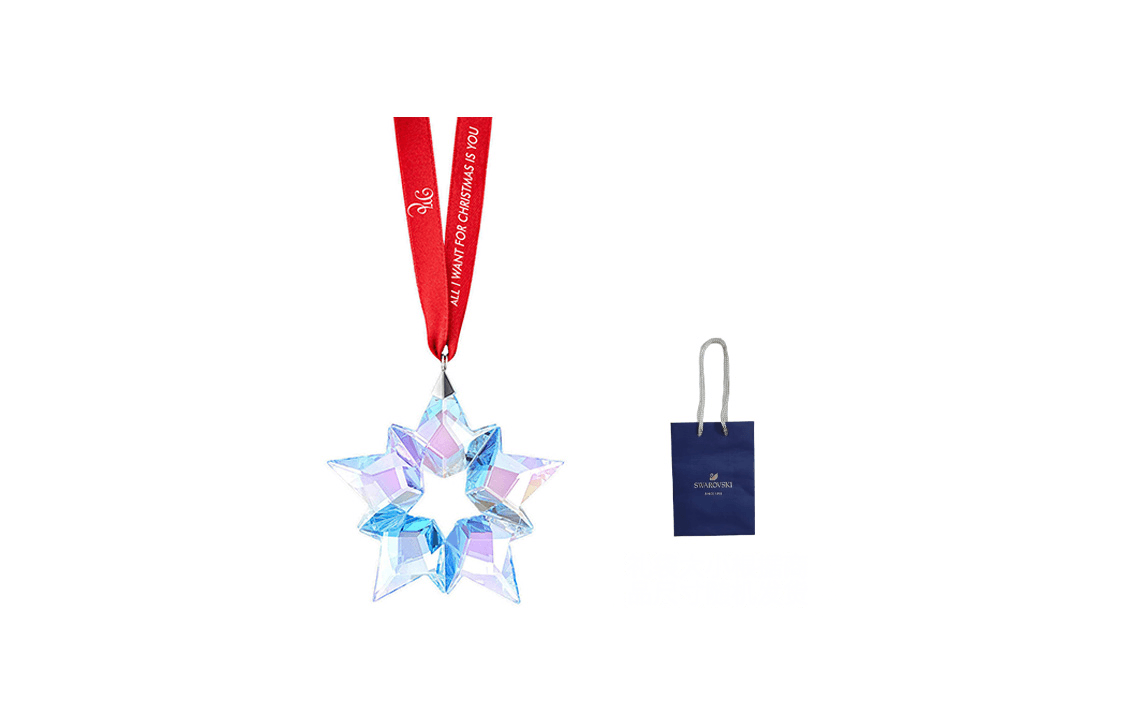 Swarovski Snowflake Pendant Blue — фото 2