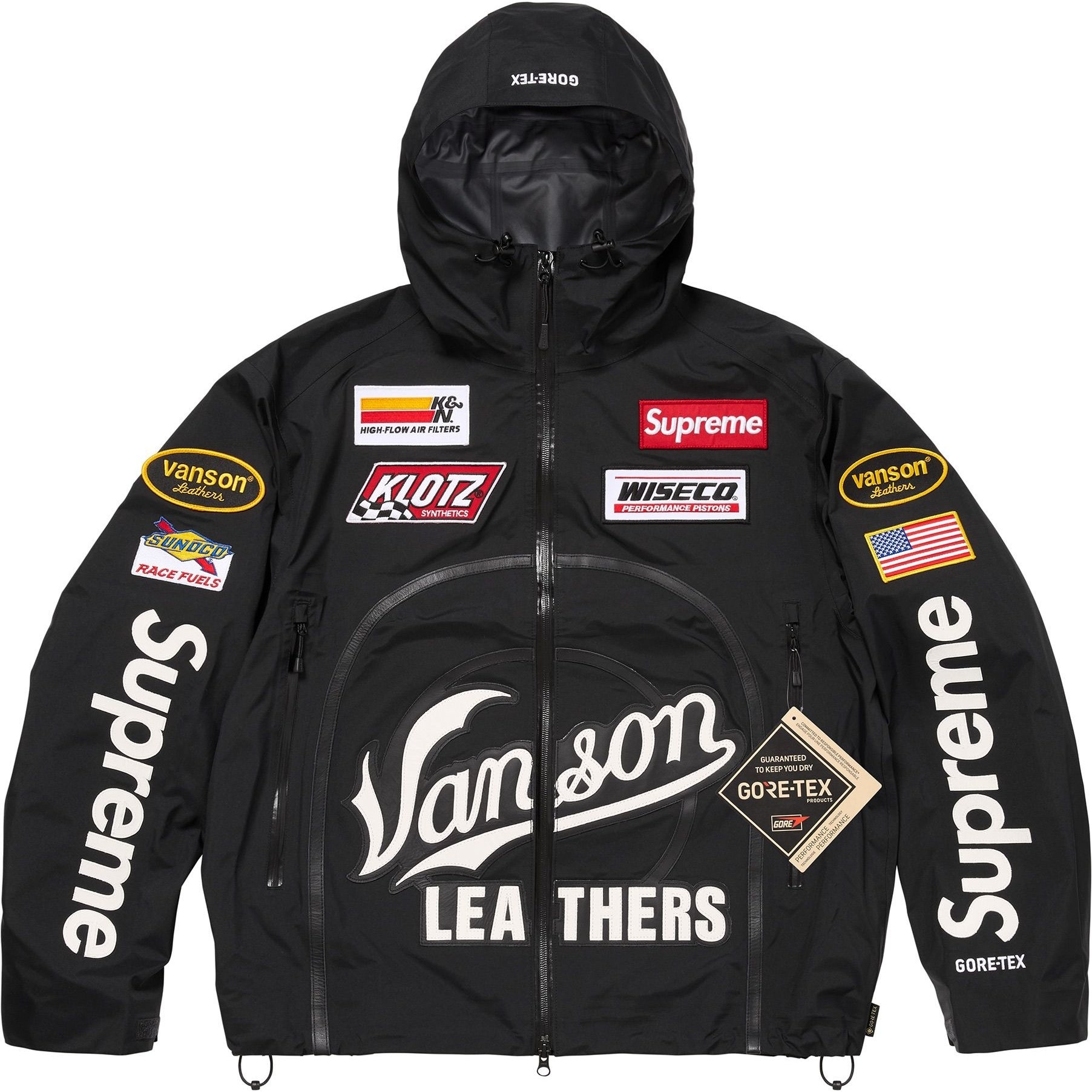 Куртка Supreme x Vanson Leathers FW25 GORE-TEX Shell Jacket