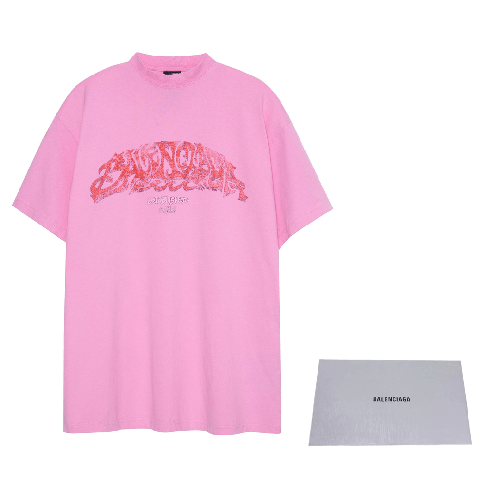 Balenciaga SS23 Pink Graphic T-Shirt — фото 7