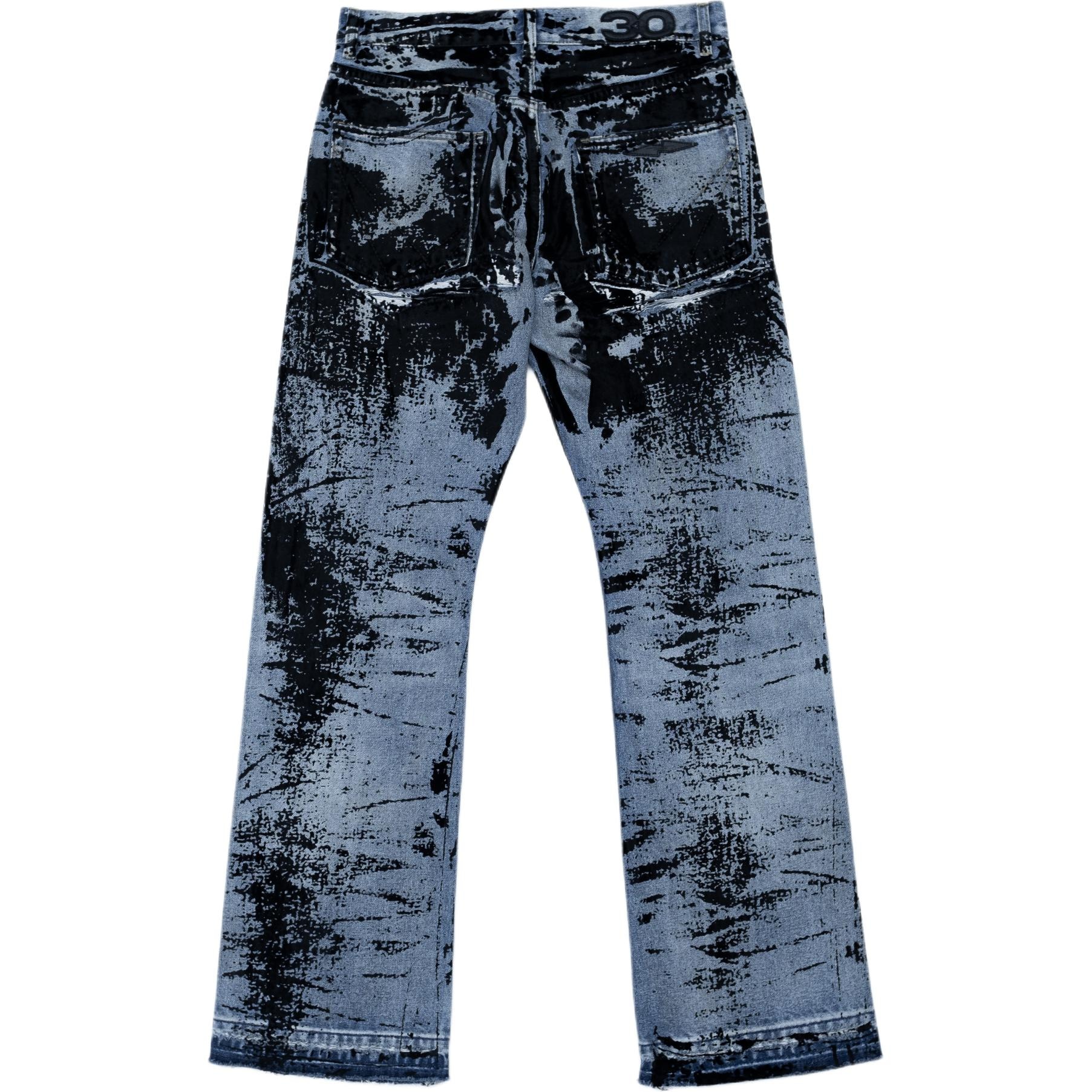 Джинсы Free World Order Flocked Asymmetric Straight Jeans