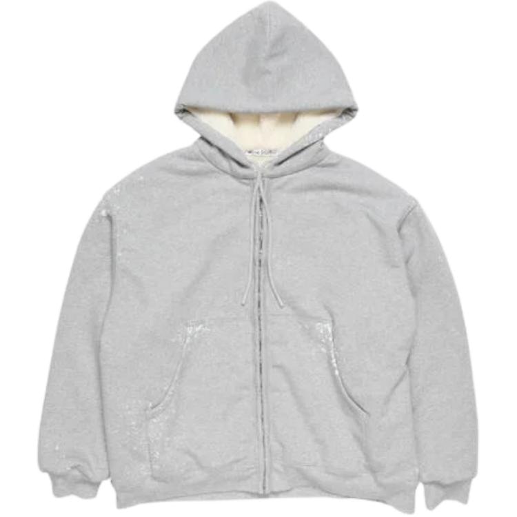 Acne Studios FW25 Fleece Hoodie Gray