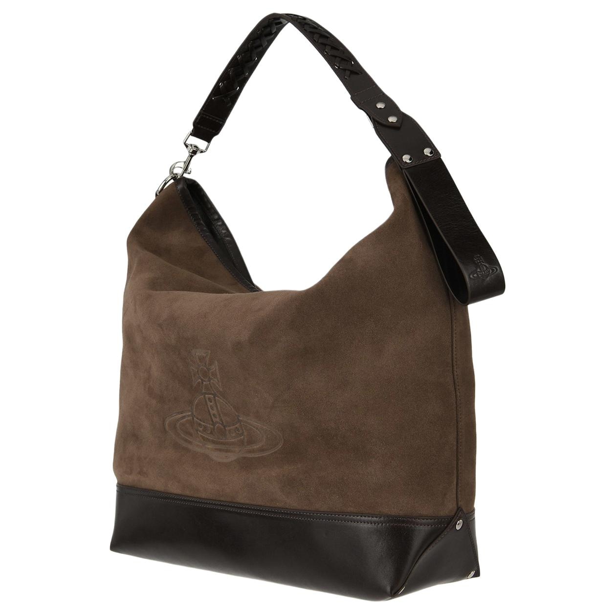 Vivienne Westwood Emblem Shoulder Bag Chocolate Brown — фото 1