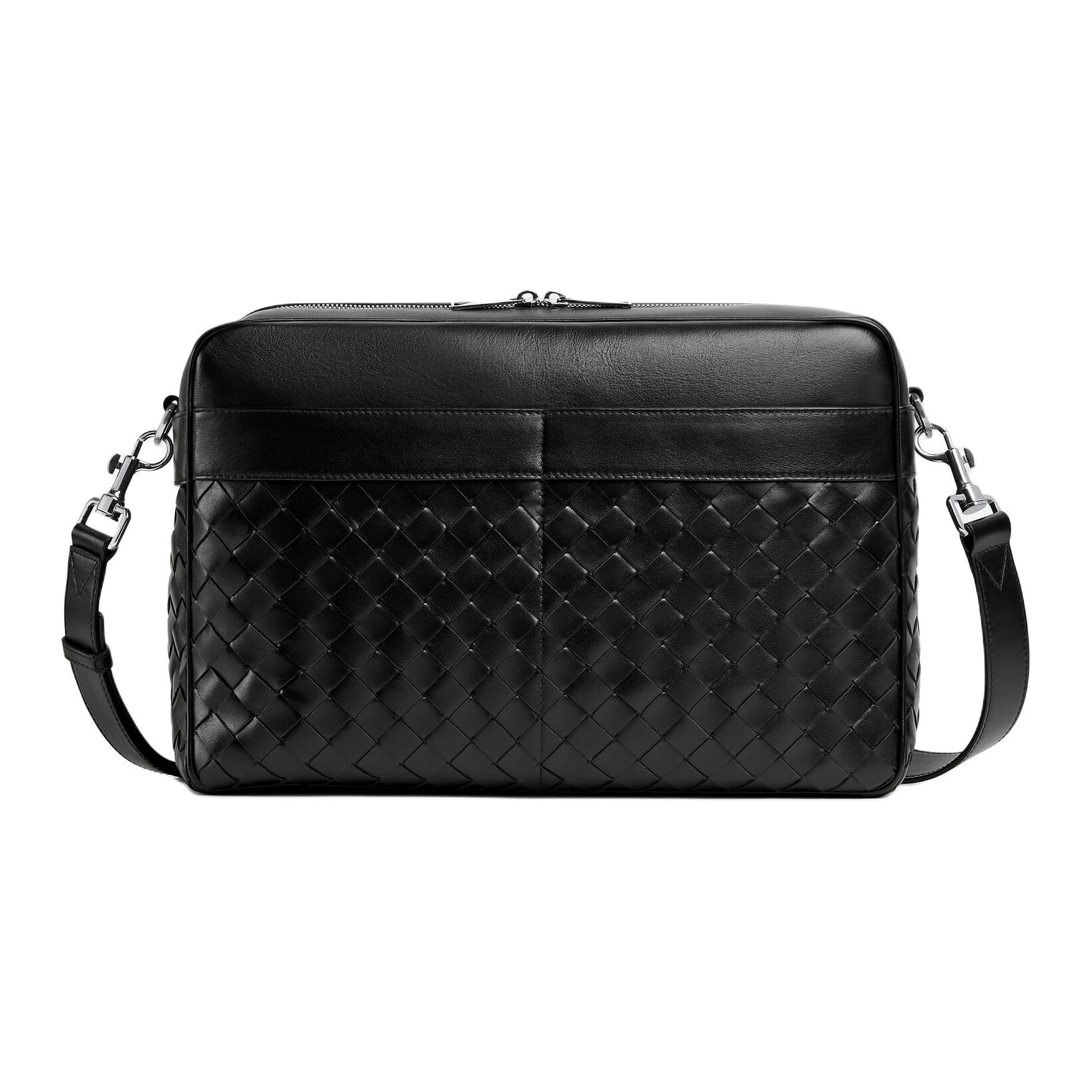 Bottega Veneta/葆蝶家 Bottega Veneta Intrecciato Camera Bag Large Black