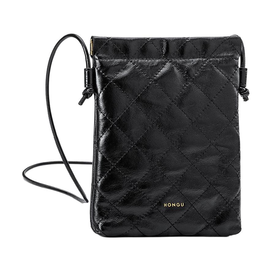 HONGU Quilted Leather Phone Bag