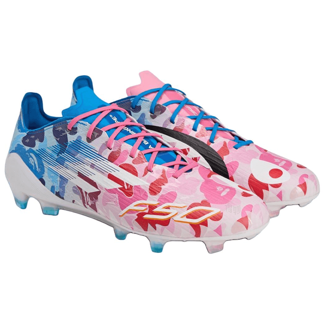 Adidas BAPE x adidas F50 ELITE Pink Blue — фото 8