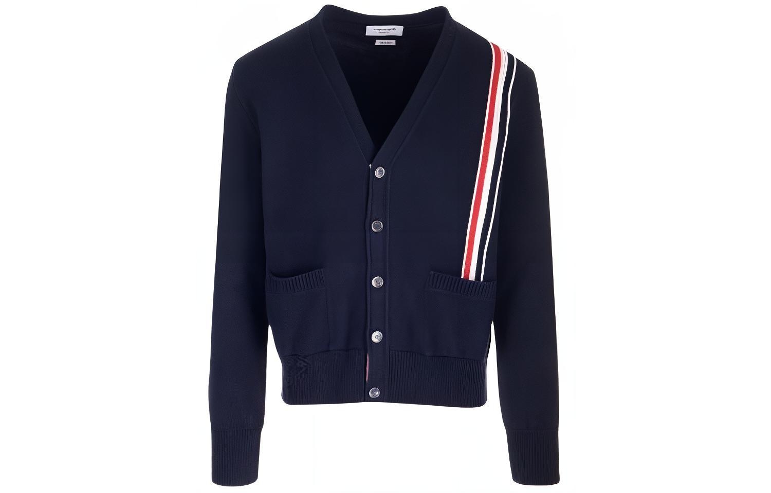 Thom Browne V-Neck Cardigan Blue — фото 6