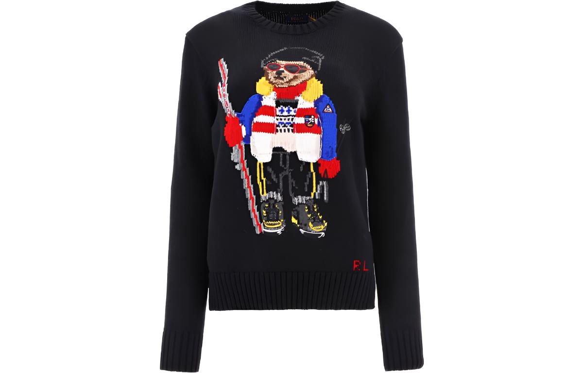 Polo Ralph Lauren FW22 Cartoon Jacquard Sweater Black