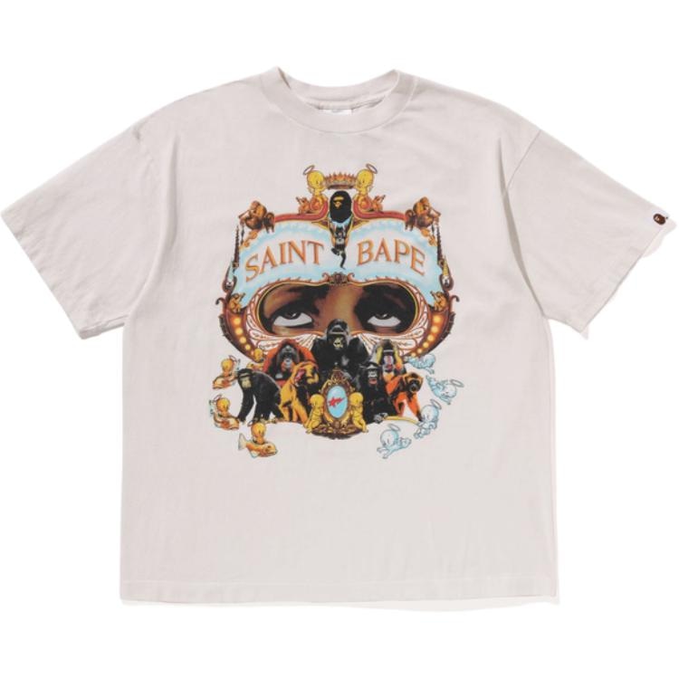 Футболка Saint Mxxxxxx BAPE FW25 Mask Print Tee