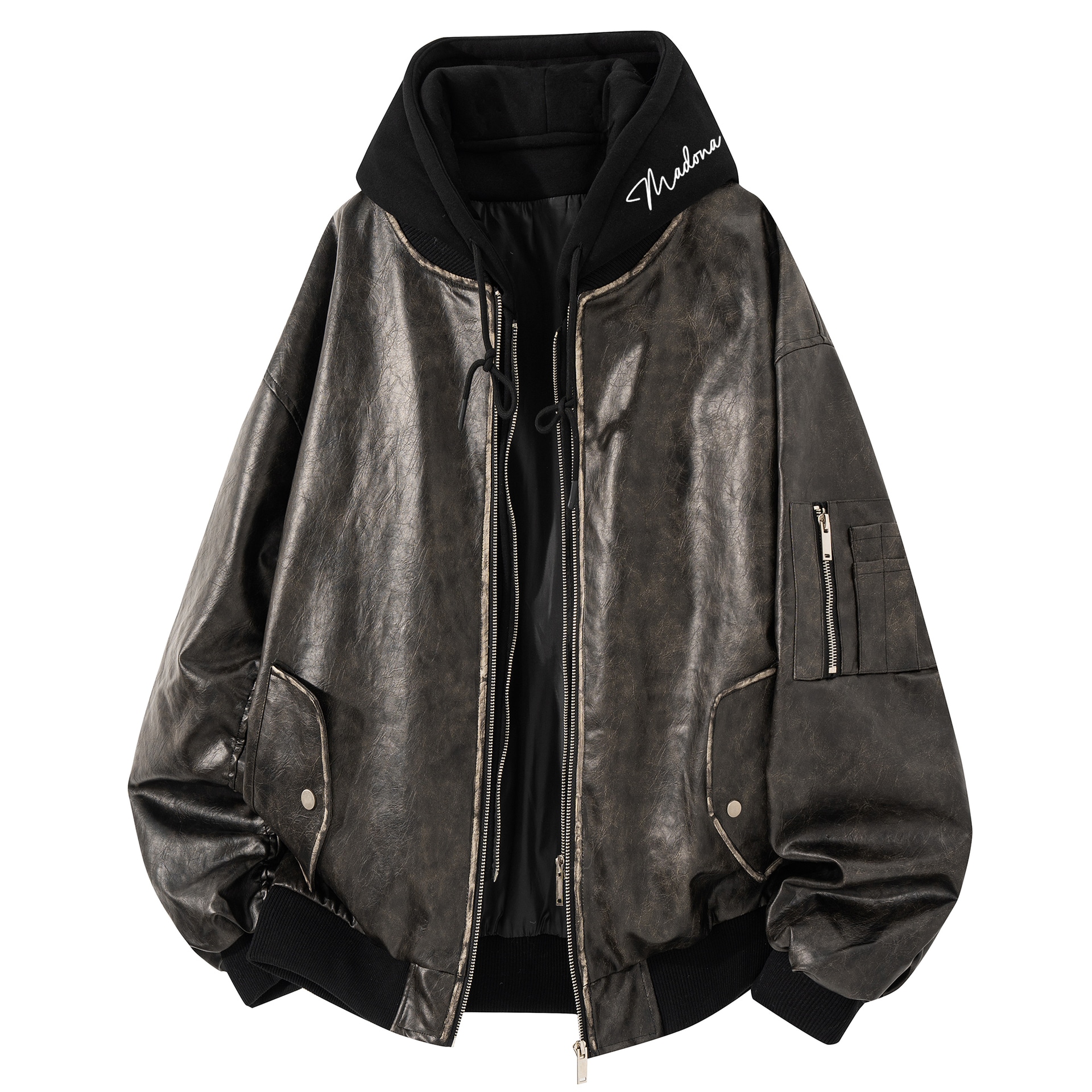 MADONA Melard PU Hoodie Jacket