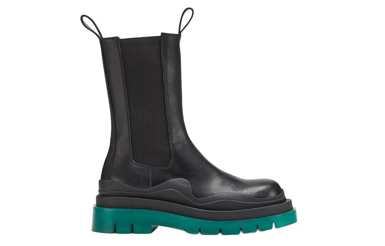 Bottega Veneta Tire Chelsea Boots Black Green — фото 6