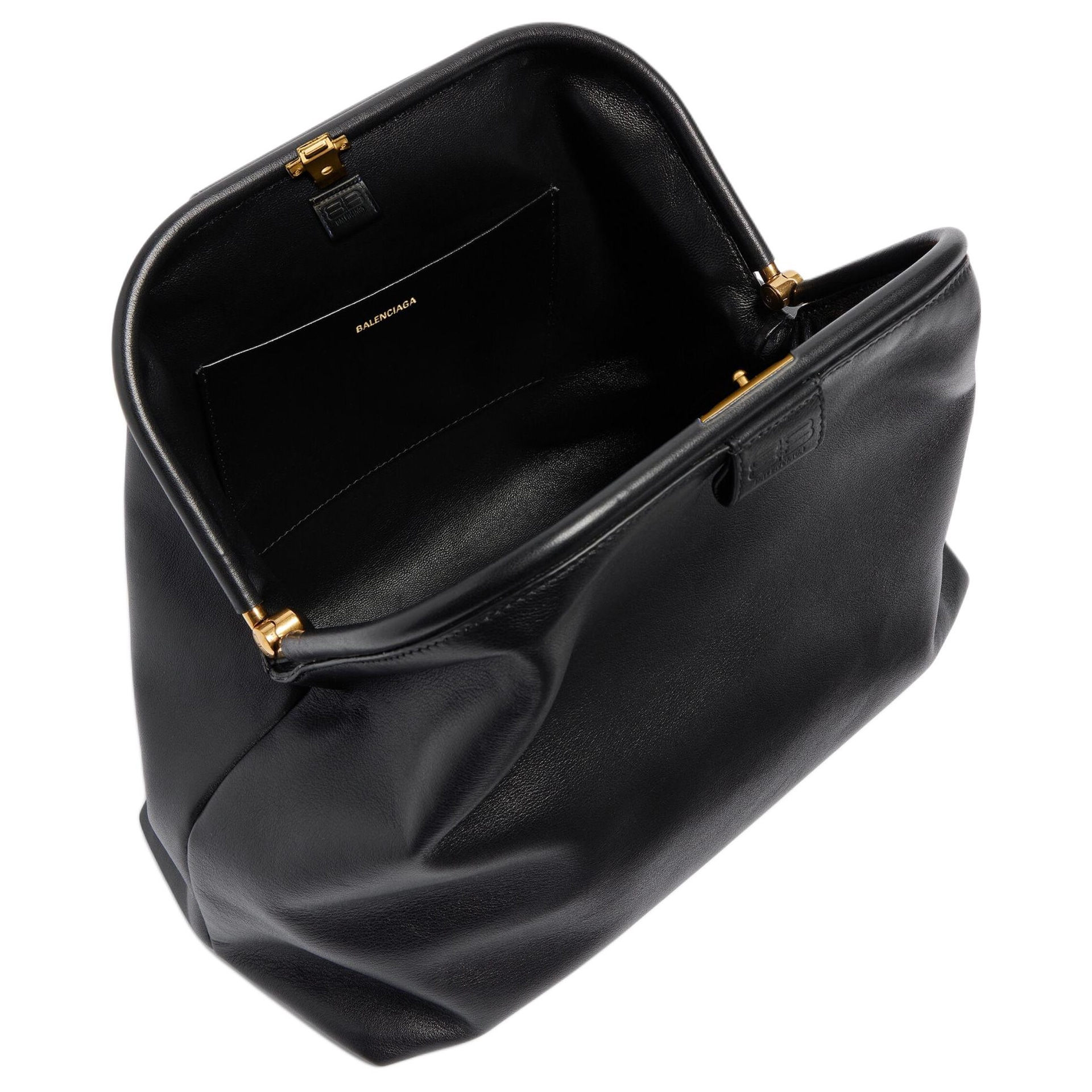 Balenciaga Medium Leather Tote Black Gold Hardware — фото 3