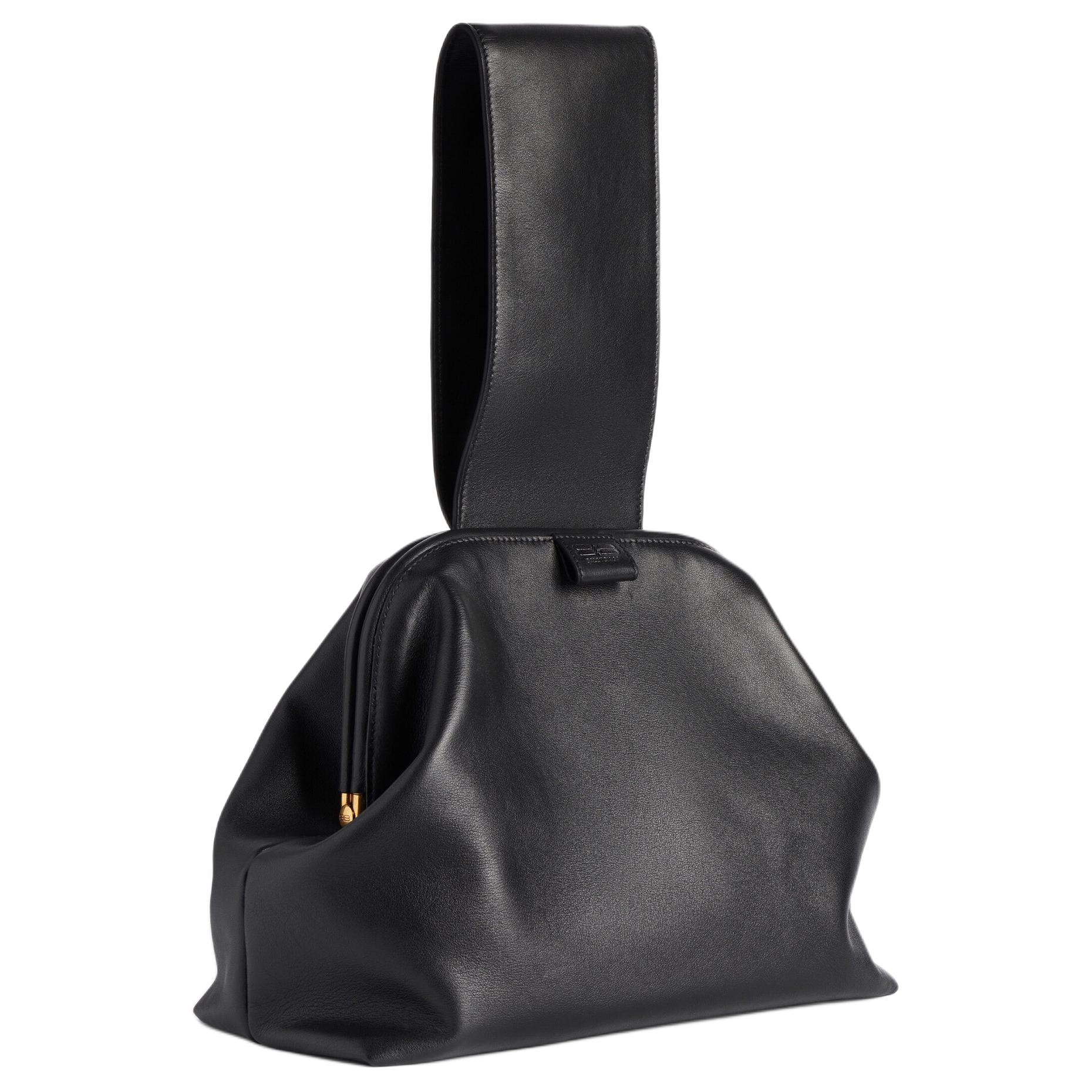 Balenciaga Medium Leather Tote Black Gold Hardware — фото 4