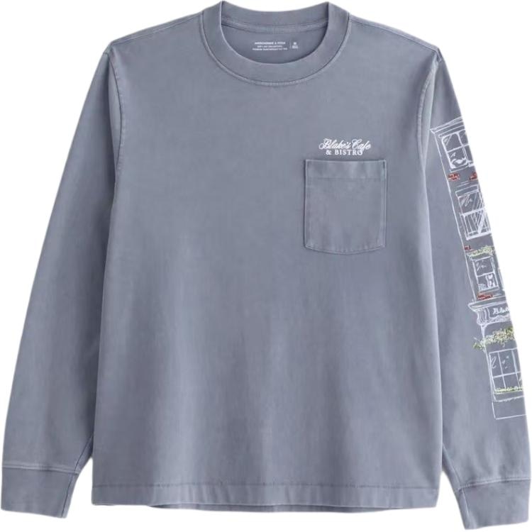 Abercrombie＆Fitch Abercrombie & Fitch Letter Logo Long Sleeve Tee